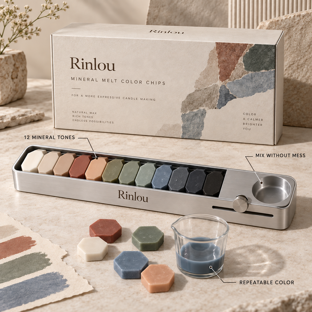 Rinlou™ Mineral Melt Color Chip Library