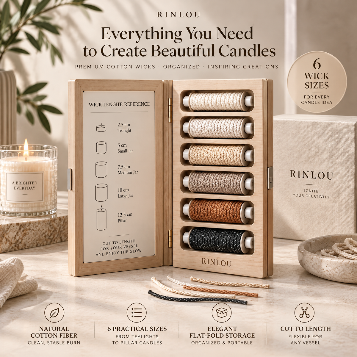 Rinlou™ Cotton Wick Library Board